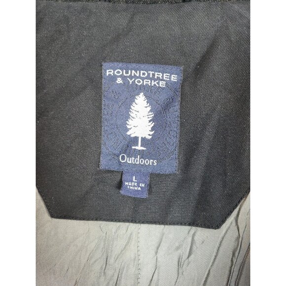 Roundtree & Yorke Jacket Coat Mens L Black Thermolite Winter Hooded Coat Simple - Picture 4 of 6